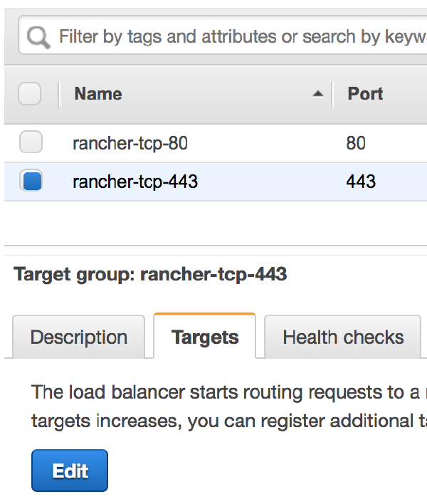 Edit target group 443