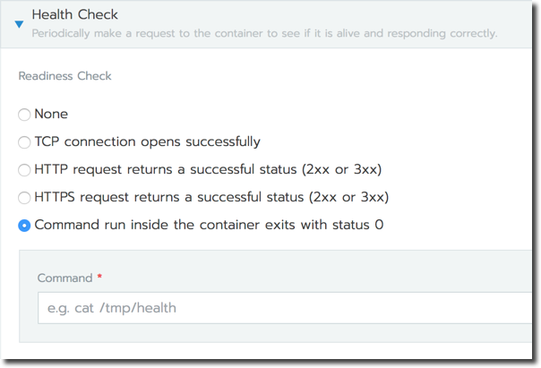 Healthcheck Execute Command