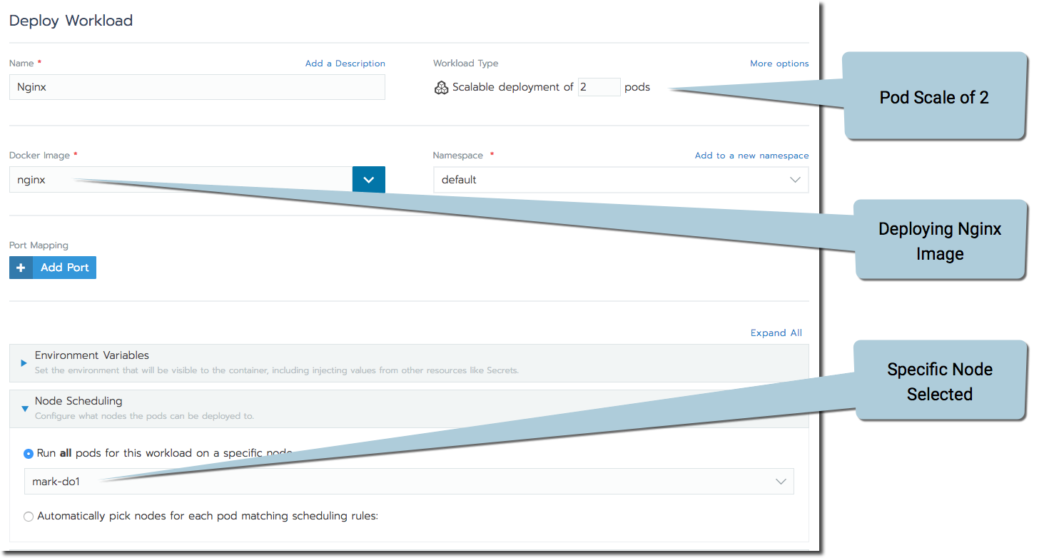 Workload Tab and Group by Node Icon